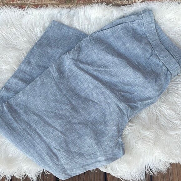 Eileen Fisher 100% Organic Linen Women's Size L Blue Pull On Ankle Pants - Picture 6 of 7